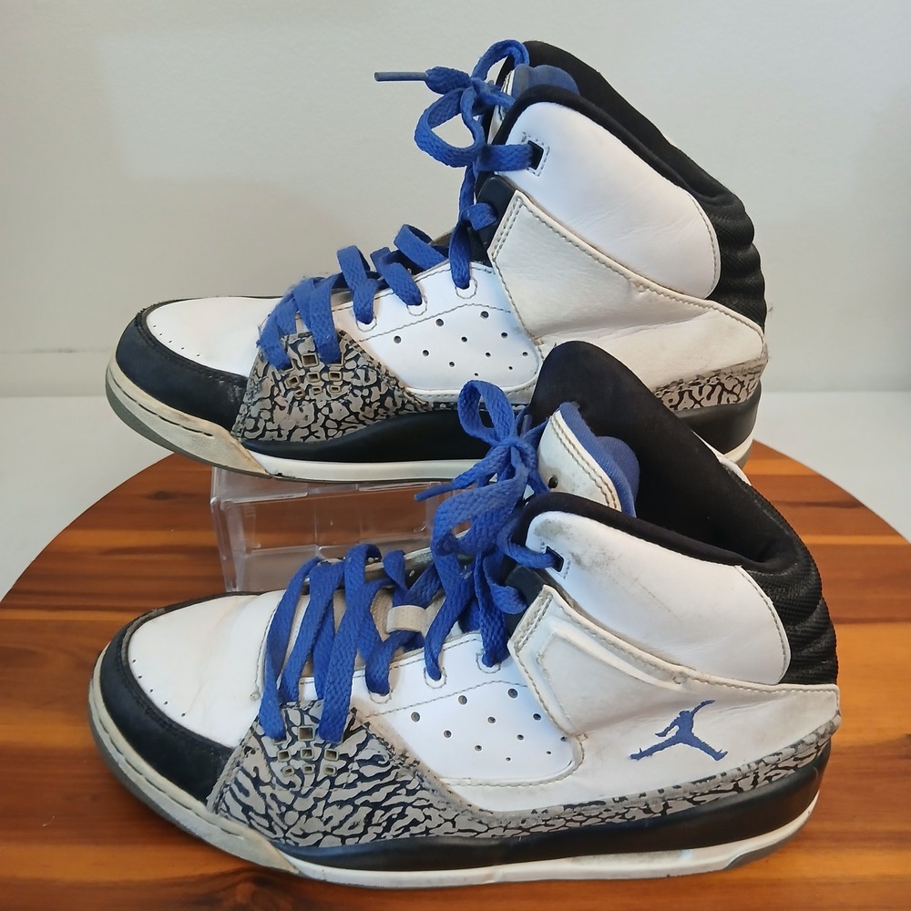 Nike Air Jordan SC-1 Women 7.5 White Blue Shoes Sneakers 407492-103